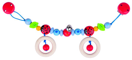 Hochet de poussette Coccinelle avec clips - Heimess