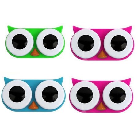 4 boîtes à lentilles chouettes