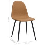 vidaXL Chaises à manger lot de 4 45x53 5x83 cm marron clair similicuir
