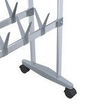 vidaXL Étagère à chaussures avec roulettes Argenté 66x27x100 cm