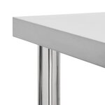 Vidaxl table de travail de cuisine avec roues 60x60x85 cm inox