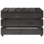 vidaXL Salon de jardin 6 Pièces Bois de pin imprégné de gris