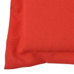 vidaXL Coussins de chaise de jardin dossier haut lot de 4 rouge tissu