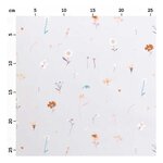 Tissu en coton millefleurs 50 x 140 cm - 122 g / m² - gris clair