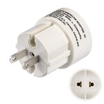 Hama american plug adaptateur de puissance & onduleur blanc