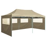 vidaXL Tente de réception pliable avec 4 parois 3x6 m Acier Crème