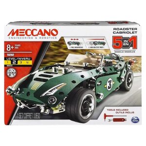 Meccano - le cabriolet 5 en 1 - rétro friction - jeu de construction