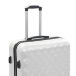 vidaXL Valise rigide 3 Pièces Argenté brillant ABS