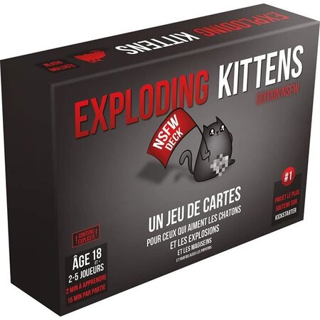 Exploding kittens : nsfw edition - asmodee - jeu de société - jeu de cartes - jeu d'ambiance - jeu adulte