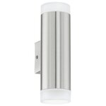 Eglo lampe murale à led d'extérieur riga 6 w argenté 92736