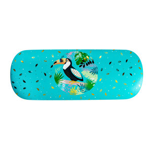 Boîte à lunettes turquoise - Toucan