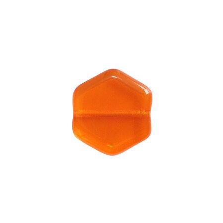 Diy - 10 perles vintage en verre hexagone 16 x 15mm  - hyacinth