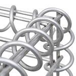 vidaXL Mur en gabion pour poubelle Acier galvanisé 190x100x130 cm