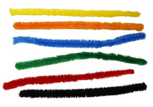Chenilles XL 2 cm Couleurs vives Assortiment 6 pièces