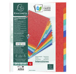 Intercalaires Carte Lustrée 225g 12 Positions - Format 24x32cm - Blanc - X 5 - Exacompta