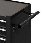 vidaXL Chariot à outils avec 4 tiroirs Acier Noir