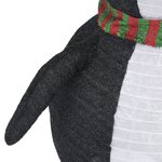 vidaXL Décoration de Noël pingouin à LED Tissu de luxe 90 cm