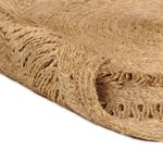 vidaXL Tapis Jute tressé à la main 90 cm Rond