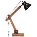 vidaXL Lampe de bureau industrielle Noir Rond 58x18x90 cm E27