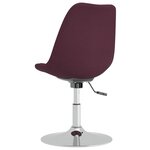 vidaXL Chaises pivotantes à manger lot de 6 violet tissu