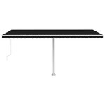 vidaXL Auvent manuel rétractable sur pied 500x350 cm Anthracite