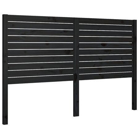 vidaXL Tête de lit Noir 166x4x100 cm Bois massif de pin