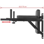 vidaXL Station de fitness murale noire