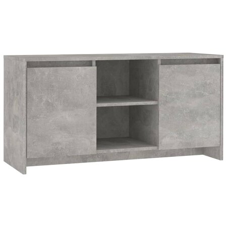 vidaXL Meuble TV Gris béton 102x37 5x52 5 cm Aggloméré