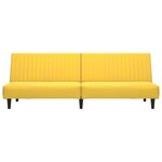 vidaXL Canapé-lit à 2 places Jaune Velours