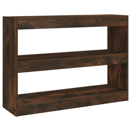 vidaXL Bibliothèque/Séparateur de pièce Chêne fumé 100x30x72 cm