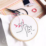 FRENCH KITS-Les French Kits - Broderie décorative - Biches-Kit créatif fabriqué avec amour en France