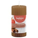 Bolsius Bougies parfumées pilier côtelées 6Pièces 120x58mm Pomme/cannelle