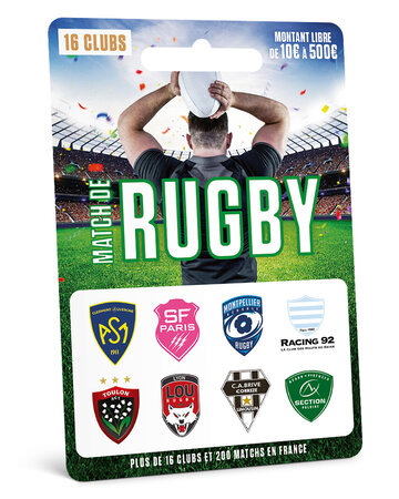 Coffret cadeau - TICKETBOX - Carte 100  Rugby
