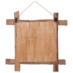 vidaXL Miroir à bûches Naturel 70x70 cm Bois de récupération massif