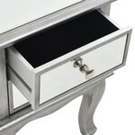 vidaXL Table de chevet miroir MDF et verre 34 5 x 30 x 50 cm