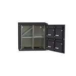 Bloc de boites aux lettres collectives extérieur 2 x 2 - fixation murale - Gris anthracite finition brillante - Leabox