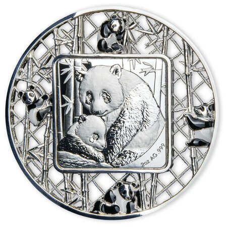 FILIGREE PANDA 2 onces argent monnaie 5 Dollars Solomon Islands 2021