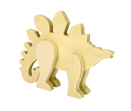 Déco en bois Dinosaure (Stégosaure) 16 x 11 5 x 2 7 cm