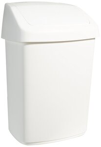 Poubelle à couvercle basculant 25 litres L346xP278xH511 mm Blanc CURVER
