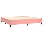 vidaXL Lit à sommier tapissier avec matelas Rose 200x200 cm Velours