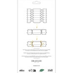 8 Crackers En Papier À Remplir - Finitions Blanc Et Or À Chaud - 15 5x29 Cm - Draeger paris
