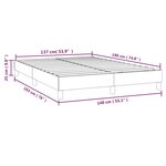 vidaXL Sommier à ressorts de lit Noir 140x190 cm Tissu