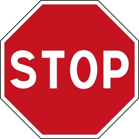 Autocollant vinyl - panneau stop  - diamètre de 200 mm uttscheid