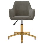 vidaXL Chaises pivotantes à manger lot de 2 Gris foncé Velours