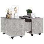 vidaXL Table basse Gris béton 60x60x38 cm Aggloméré
