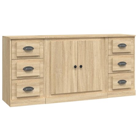 vidaXL Buffets 3 Pièces Chêne sonoma Bois d'ingénierie