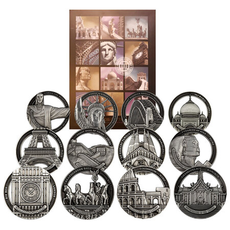 Pièce de monnaie en Iron 50 Cents g 28.5 - 42 Millésime 2022 LANDMARKS OF THE WORLD