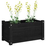 vidaXL Jardinières d'extérieur 2Pièces Noir 60x31x31cm Bois de pin massif