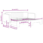 vidaXL Lit de jour avec lit gigogne rose 80x200 cm velours
