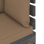 vidaXL Canapé palette de jardin 4 places avec coussins Bois de pin